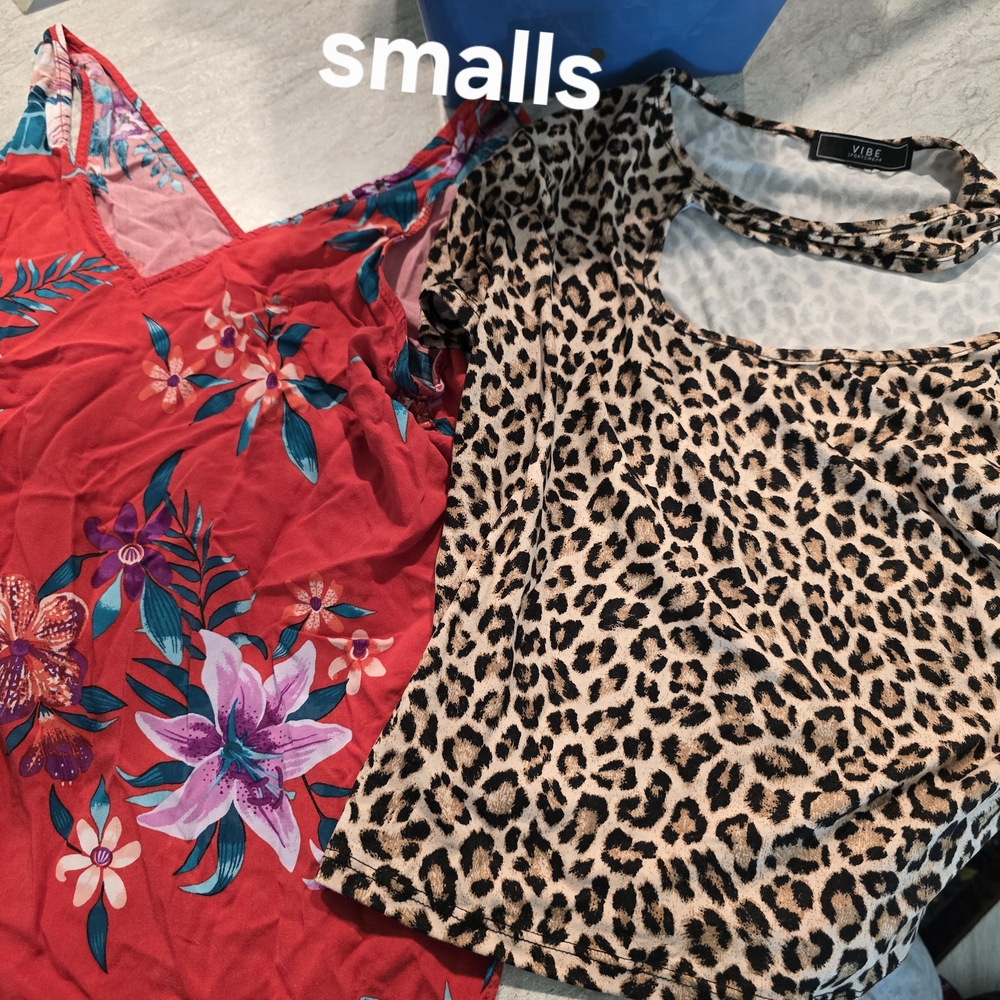 Red Floral And Animal Print Shirt